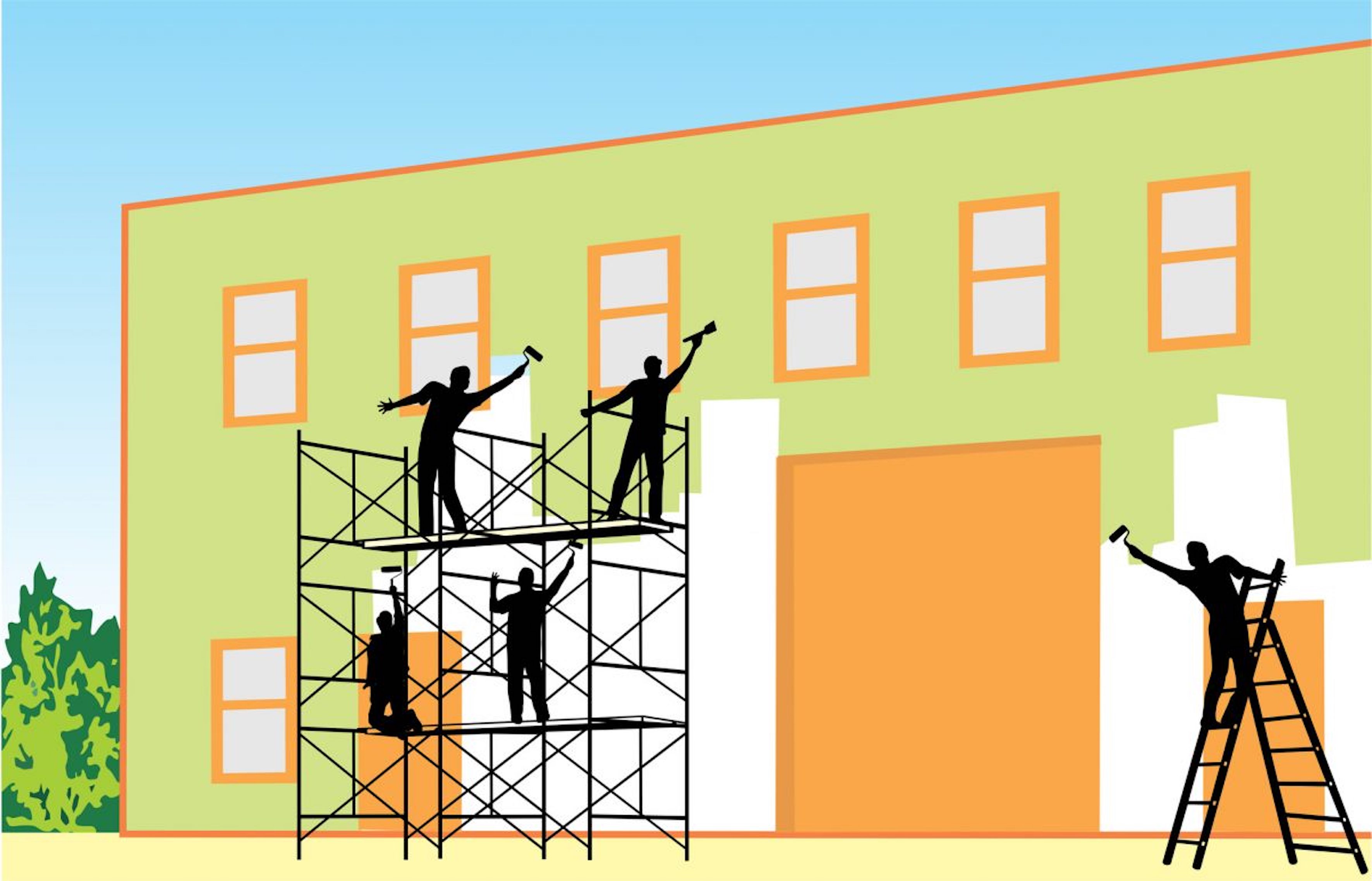 Peindre les murs extérieurs pour embellir et protéger sa maison. © Ecobra.be
